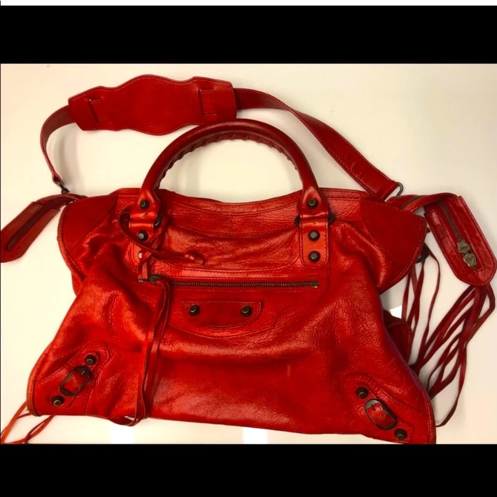 COPY - Balenciaga Red Moto Cross Bag🔥🔥🔥Rare to find! - Picture 1 of 6